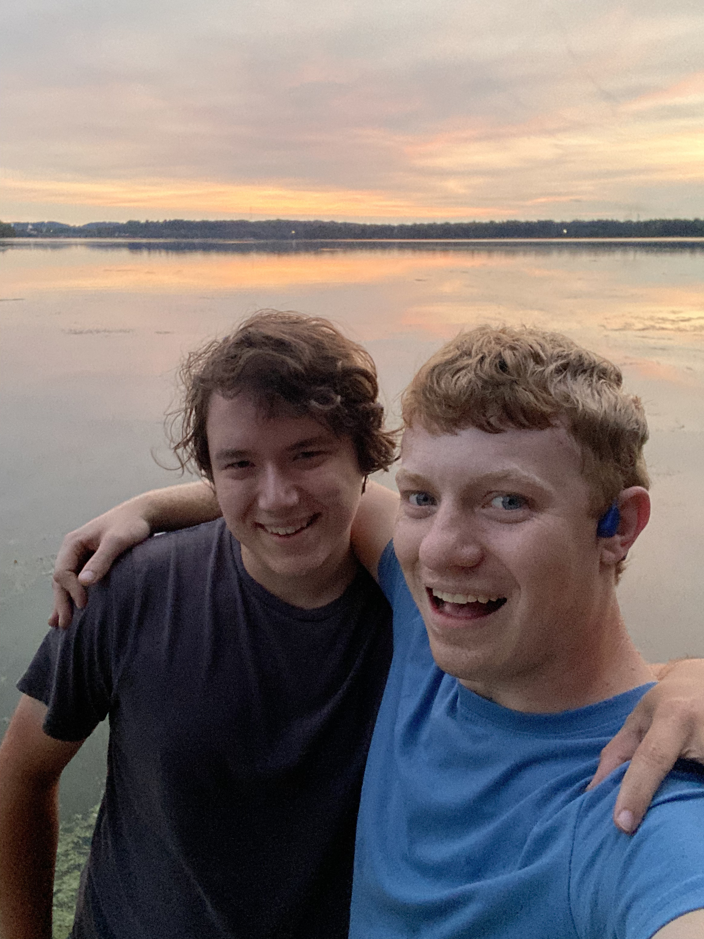 Lake Menomin with friend