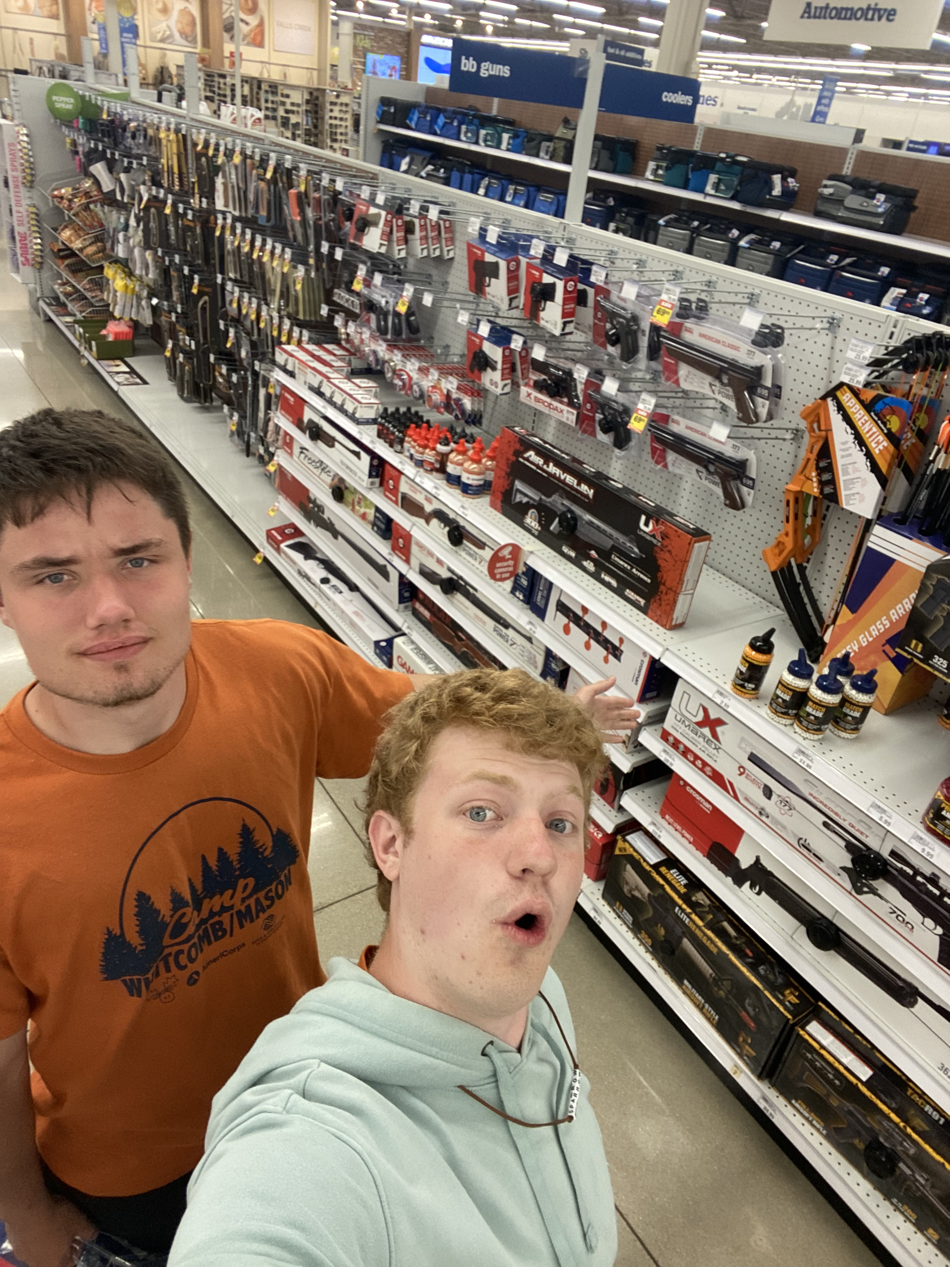 Me with Welsh friend at Walmart